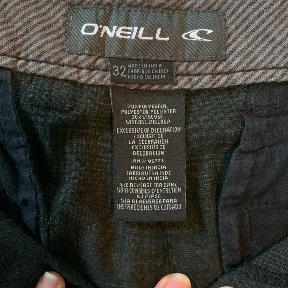 Mens O’Neal black with gray striped shorts - Picture 7 of 8